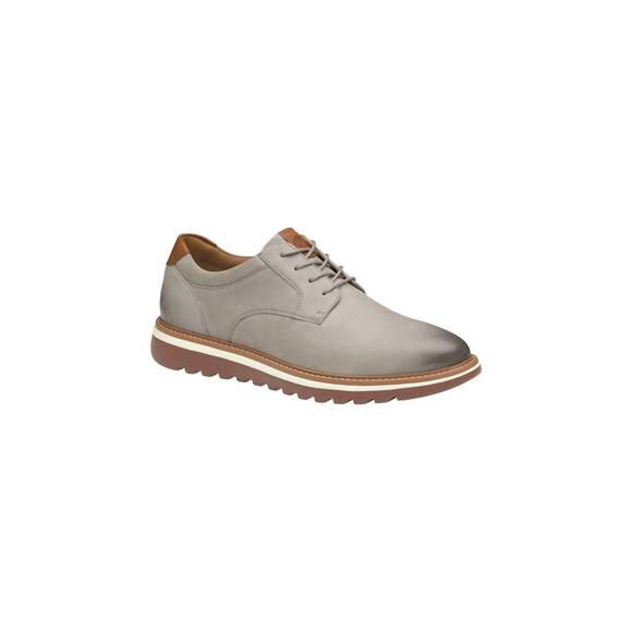 NEW JOHNSTON & MURPHY men's braydon plain toe in gray oiled nubuck